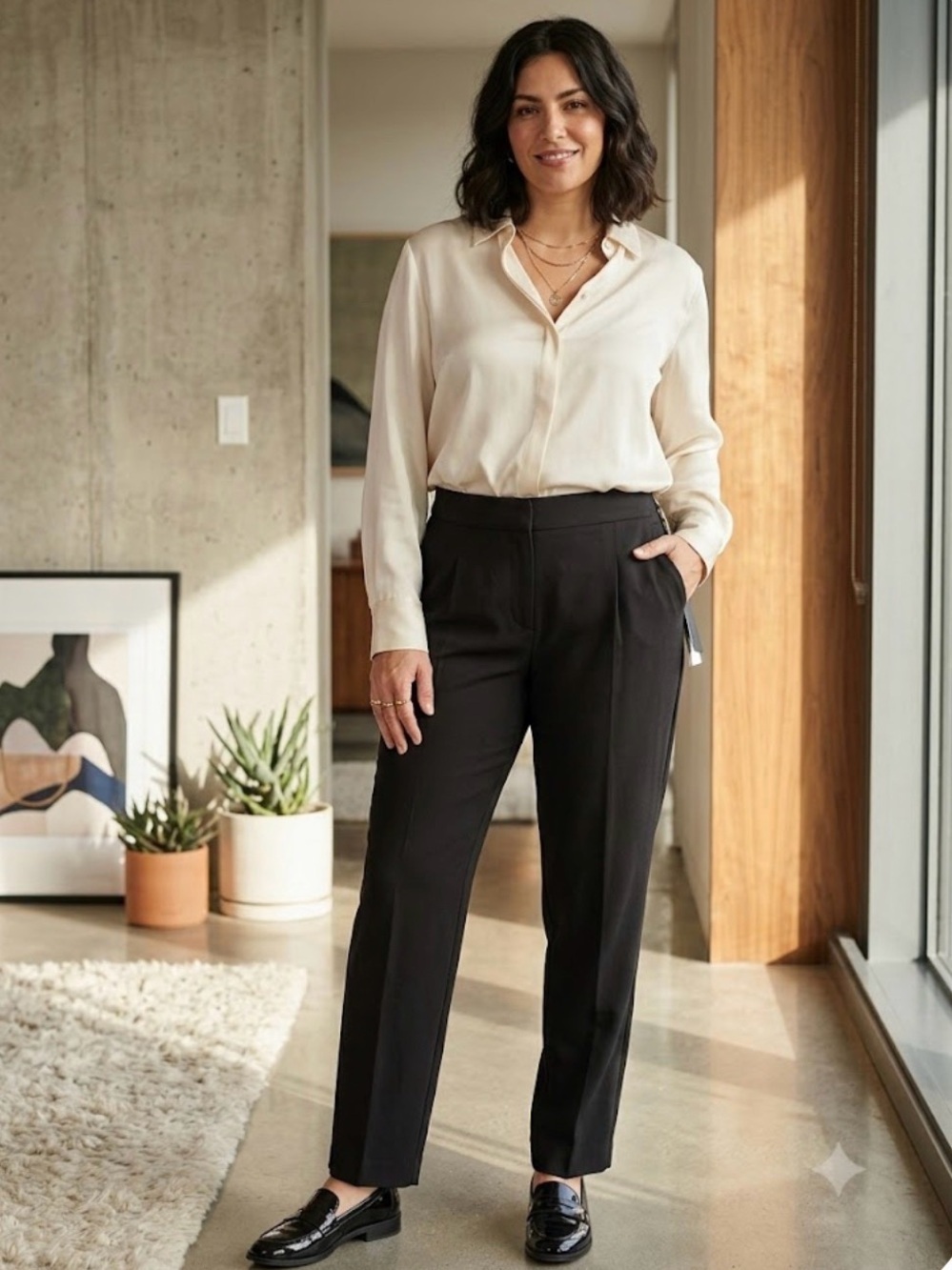 Halston Heritage NWT Tailored Straight-Leg Trousers